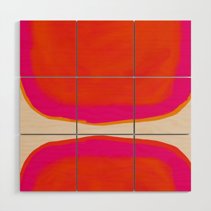 Overheat - Abstract Shapes Study Wood Wall Art Gallery Image 1