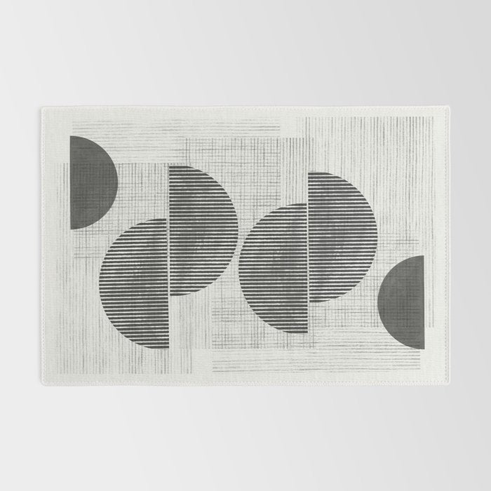 Old Retro Graphic Paper Rug Gallery Image 2