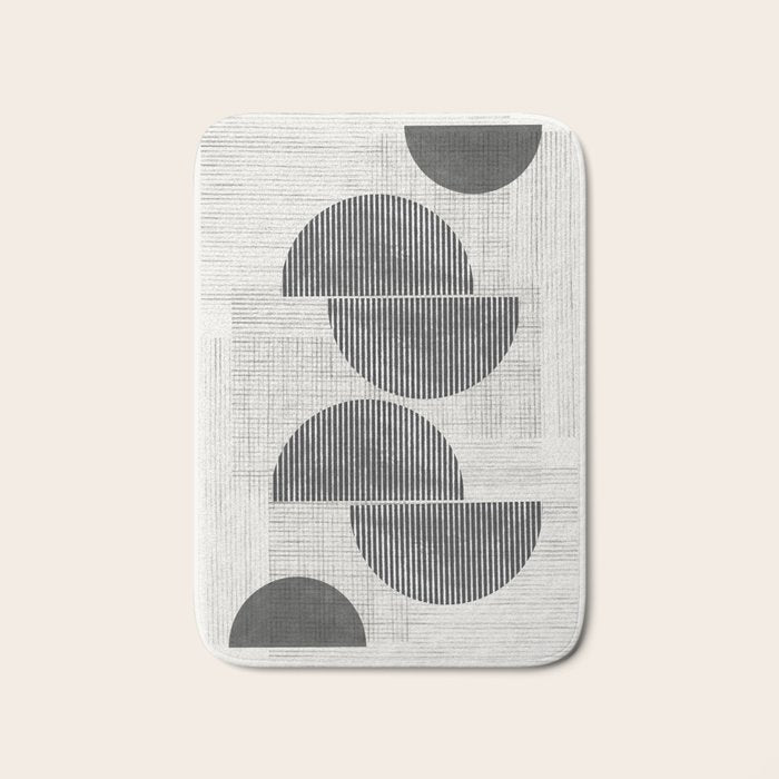 Old Retro Graphic Paper Bath Mat Gallery Image 1