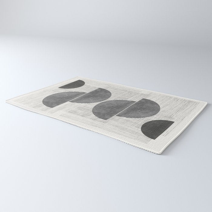 Old Retro Graphic Paper Rug Gallery Image 3