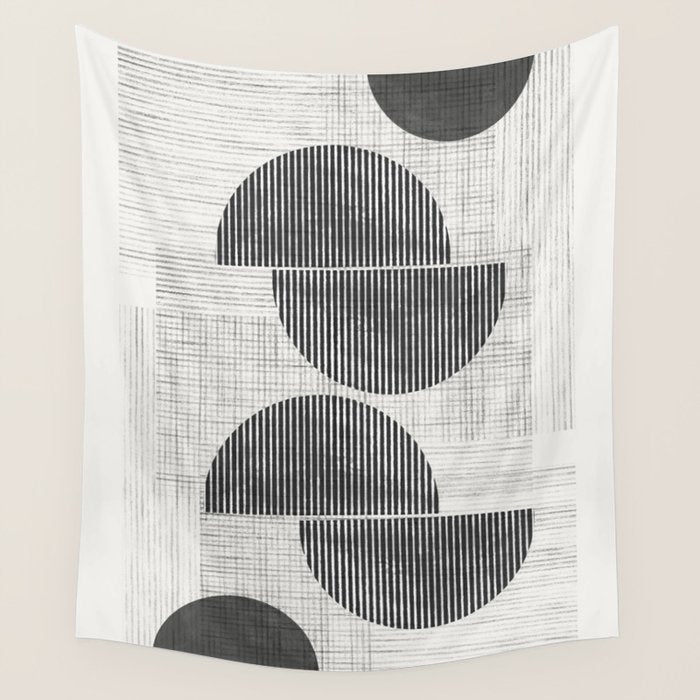 Old Retro Graphic Paper Wall Tapestry Gallery Image 1