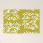 Modern Botanical in Cream on Chartreuse Welcome Mat Gallery Image 1