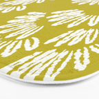 Modern Botanical in Cream on Chartreuse Bath Mat Gallery Image 3