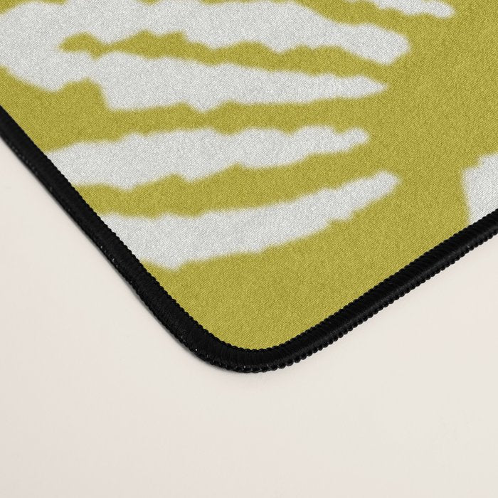 Modern Botanical in Cream on Chartreuse Desk Mat Gallery Image 4