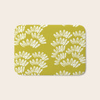 Modern Botanical in Cream on Chartreuse Bath Mat Gallery Image 1