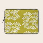 Modern Botanical in Cream on Chartreuse Laptop Sleeve Gallery Image 1