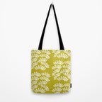 Modern Botanical in Cream on Chartreuse Tote Bag Gallery Image 2