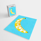 Big fruit Banana with 'Peel the love' typographic pun Jigsaw Puzzle Gallery Image 2
