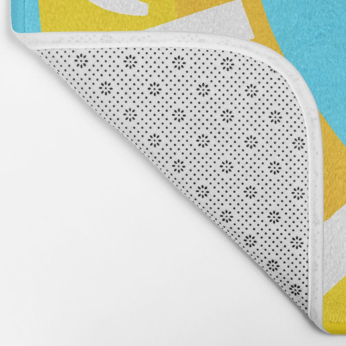Big fruit Banana with 'Peel the love' typographic pun Bath Mat Gallery Image 2
