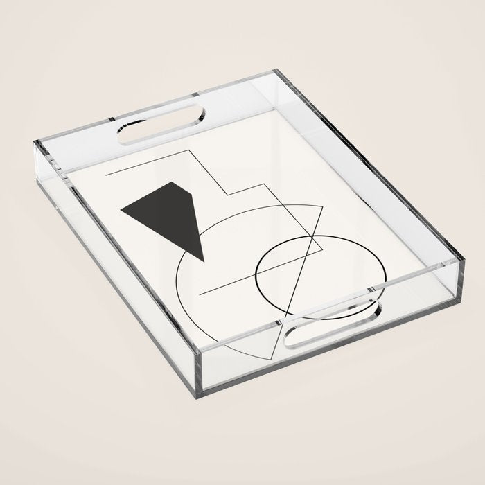 Abstract Minimal Geometric 1 Acrylic Tray Gallery Image 1
