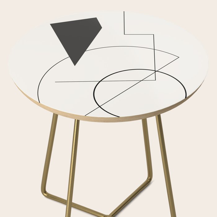 Abstract Minimal Geometric 1 Side Table Gallery Image 2