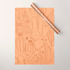 Cactus Scene in Orange Wrapping Paper Gallery Image 1