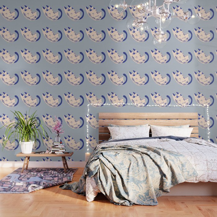 Purrcelin Cat Butt - Charming Delft Pottery Kitty Wallpaper Gallery Image 3