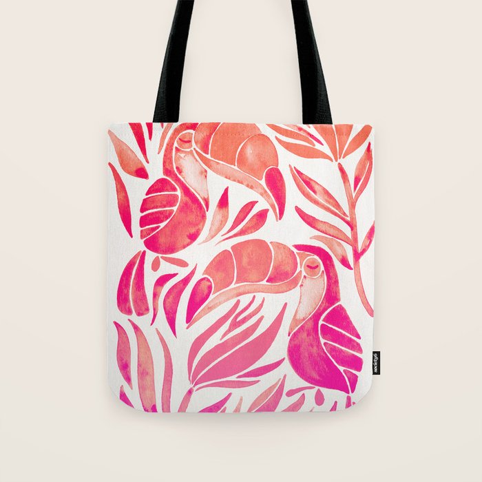 Tropical Toucans - Pink OmbrÃ© Palette Tote Bag Gallery Image 1