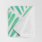Tropical Banana Leaves - Mint Palette Throw Blanket Gallery Image 3