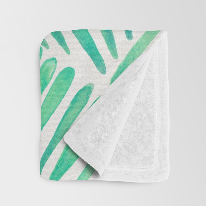 Tropical Banana Leaves - Mint Palette Throw Blanket Gallery Image 3