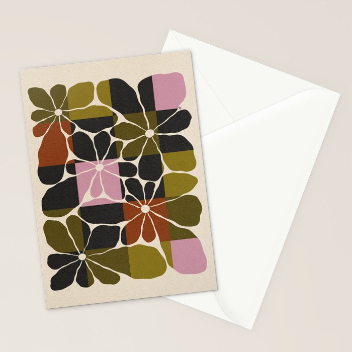 Block Flowers Stationery Card Gallery Image 2