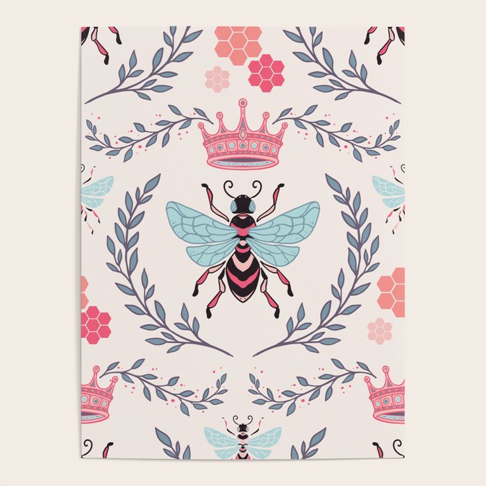Queen Bee - Coral Pink Poster Gallery Image 1