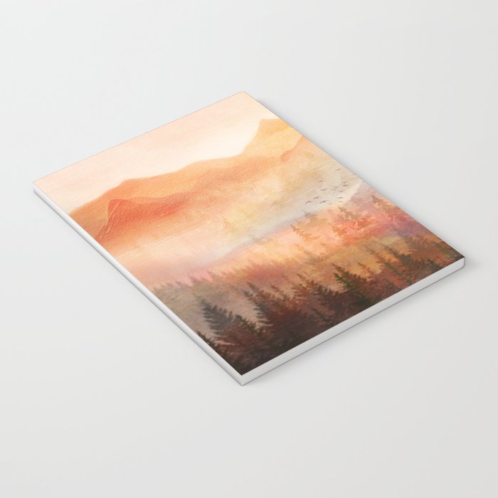 Forest Shrouded in Morning Mist Notebook Gallery Image 3