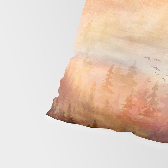 Forest Shrouded in Morning Mist Pillow Sham Gallery Image 4