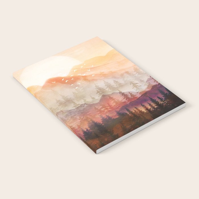Forest Shrouded in Morning Mist Notebook Gallery Image 1