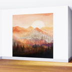 Forest Shrouded in Morning Mist Wall Mural Gallery Image 2
