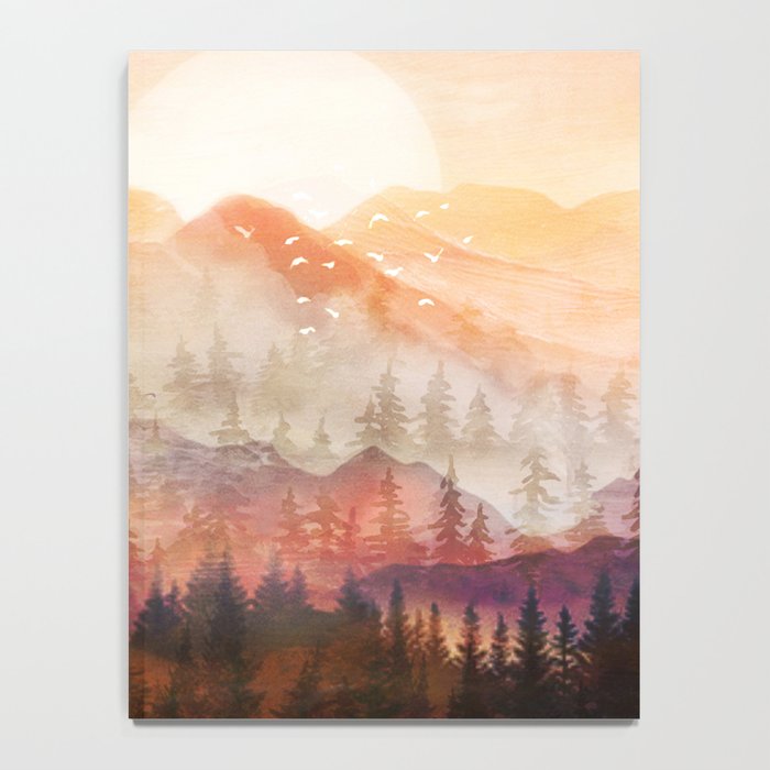 Forest Shrouded in Morning Mist Notebook Gallery Image 4