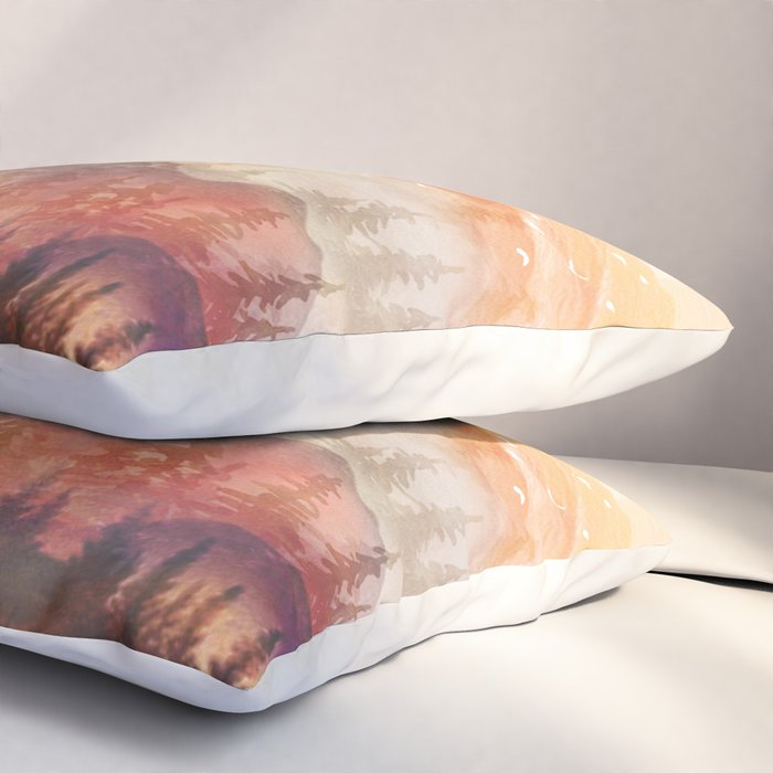 Forest Shrouded in Morning Mist Pillow Sham Gallery Image 3