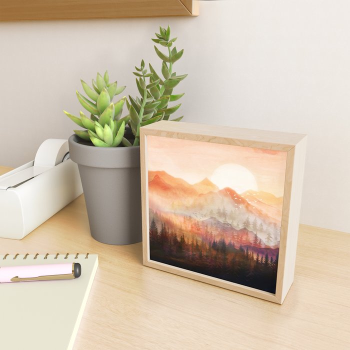 Forest Shrouded in Morning Mist Mini Art Print Gallery Image 2