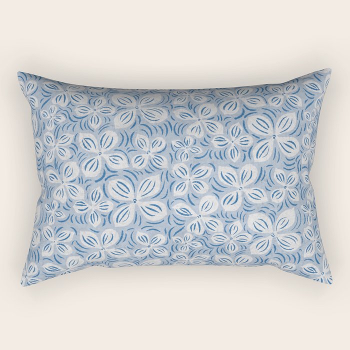 Dogwood Blue Rectangular Pillow Gallery Image 1