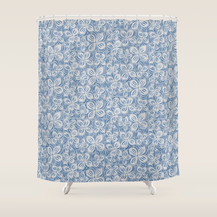 Dogwood Blue Shower Curtain Gallery Image 1