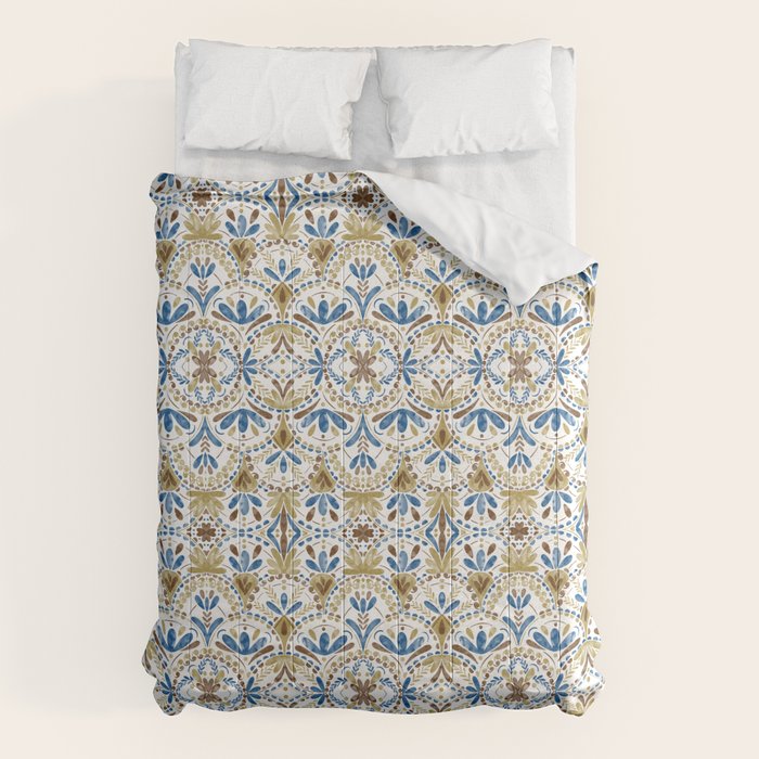 Whimsical Botanical Tile Comforter Gallery Image 6