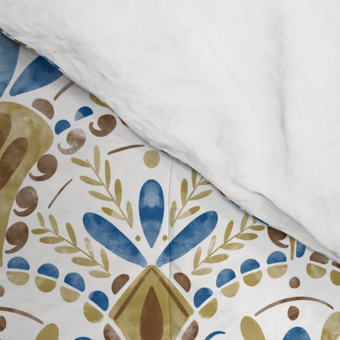 Whimsical Botanical Tile Comforter Gallery Image 4