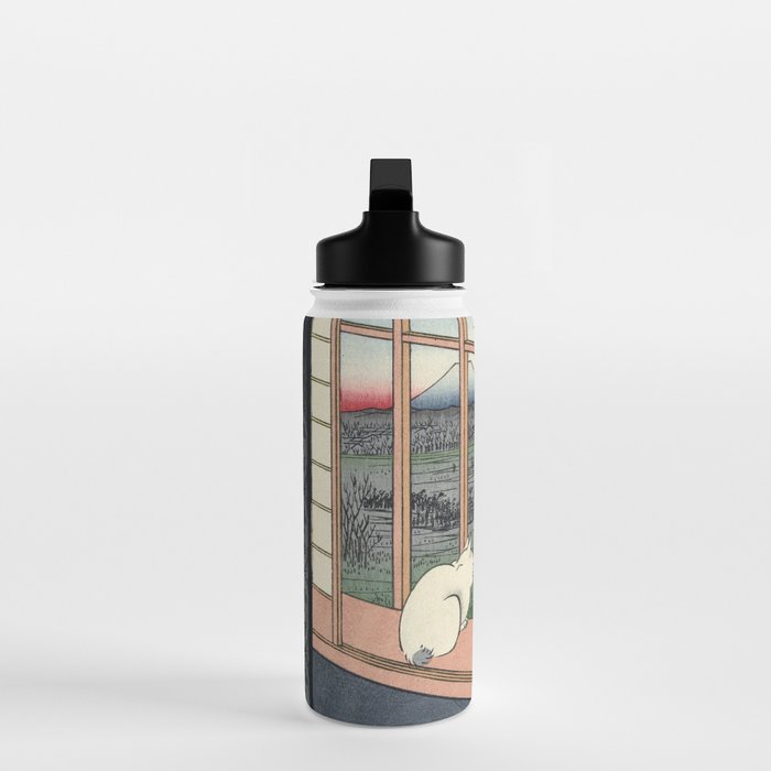 Utagawa Hiroshige Japanese Woodblock Cat Print Water Bottle Gallery Image 3