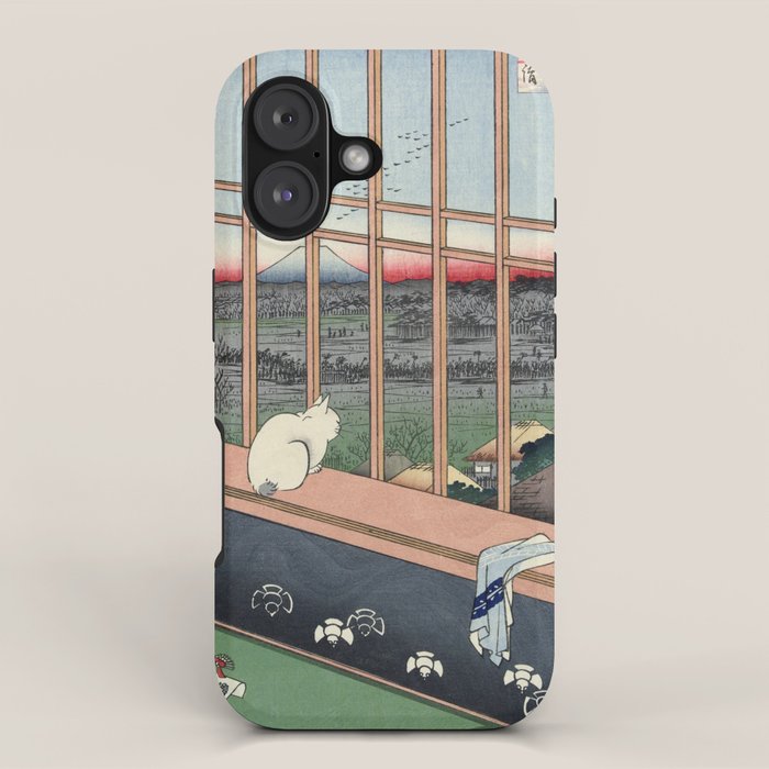 Utagawa Hiroshige Japanese Woodblock Cat Print iPhone Case Gallery Image 1