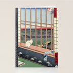 Utagawa Hiroshige Japanese Woodblock Cat Print Stationery Card Gallery Image 2
