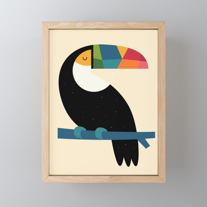 Rainbow Toucan Mini Art Print Gallery Image 1