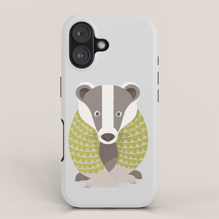 Whimsical Badger iPhone Case Gallery Image 1