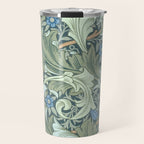 William Morris Granville Green Blue Vintage Pattern Travel Mug Gallery Image 1