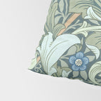 William Morris Granville Green Blue Vintage Pattern Pillow Sham Gallery Image 4