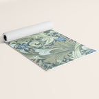 William Morris Granville Green Blue Vintage Pattern Yoga Mat Gallery Image 2