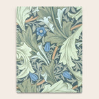 William Morris Granville Green Blue Vintage Pattern Notebook Gallery Image 4