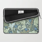 William Morris Granville Green Blue Vintage Pattern Laptop Sleeve Gallery Image 2