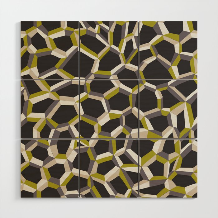 City life connections moonless night Wood Wall Art Gallery Image 1