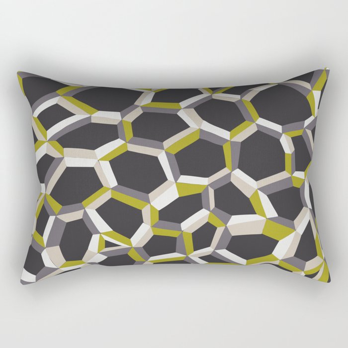 City life connections moonless night Rectangular Pillow Gallery Image 1