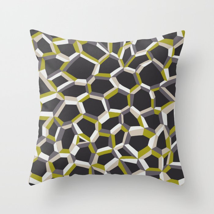 City life connections moonless night Throw Pillow Gallery Image 1