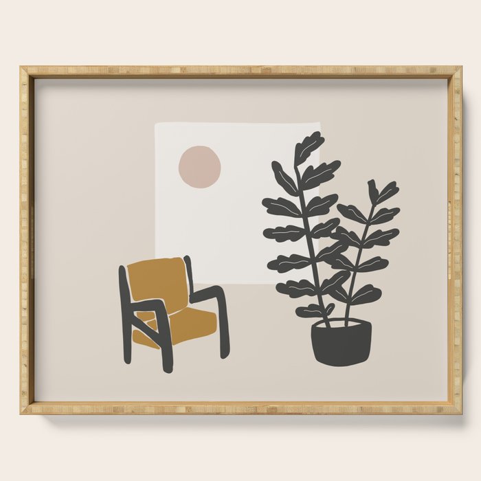 slow morning Serving Tray Gallery Image 1