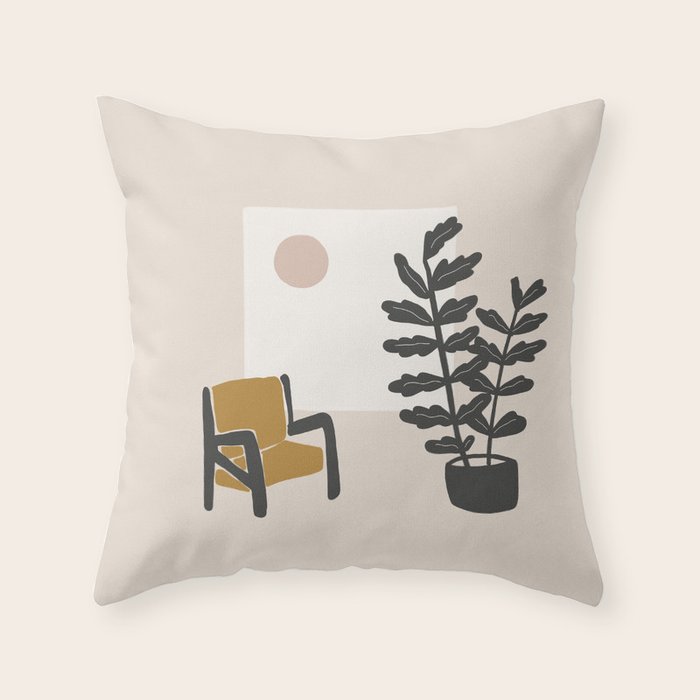slow morning Throw Pillow Gallery Image 1