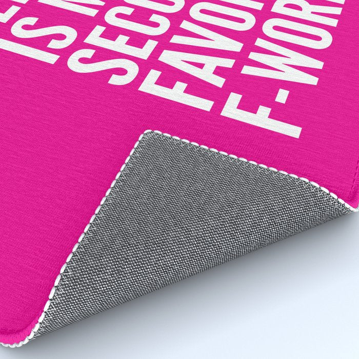 Feminist is My Second Favorite F-Word (Pink) Rug Gallery Image 4
