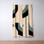 Gray Pink Black - Minimalist Abstract  Window Curtain Gallery Image 3
